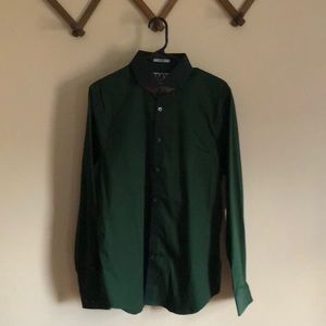 Green button down dress shirt